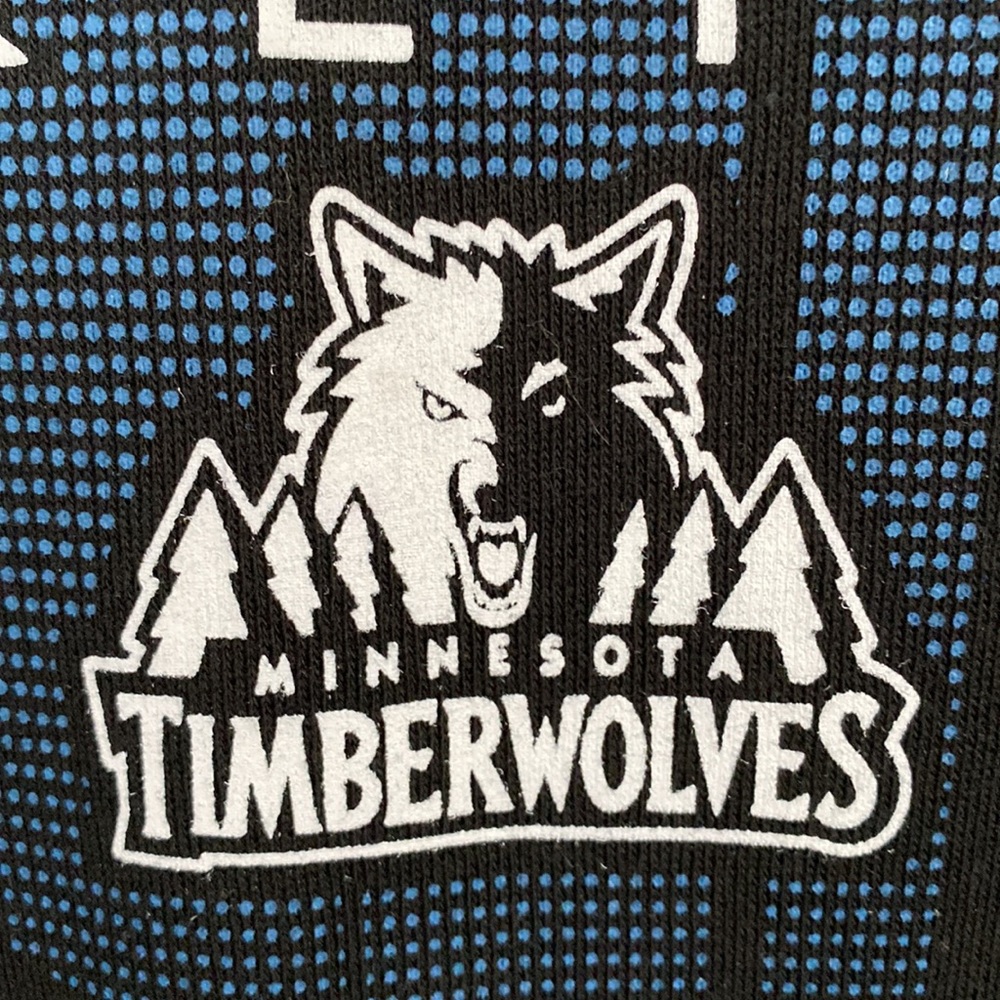 NBA Black and Blue Timberwolves Hoodie - Picture 3 of 5
